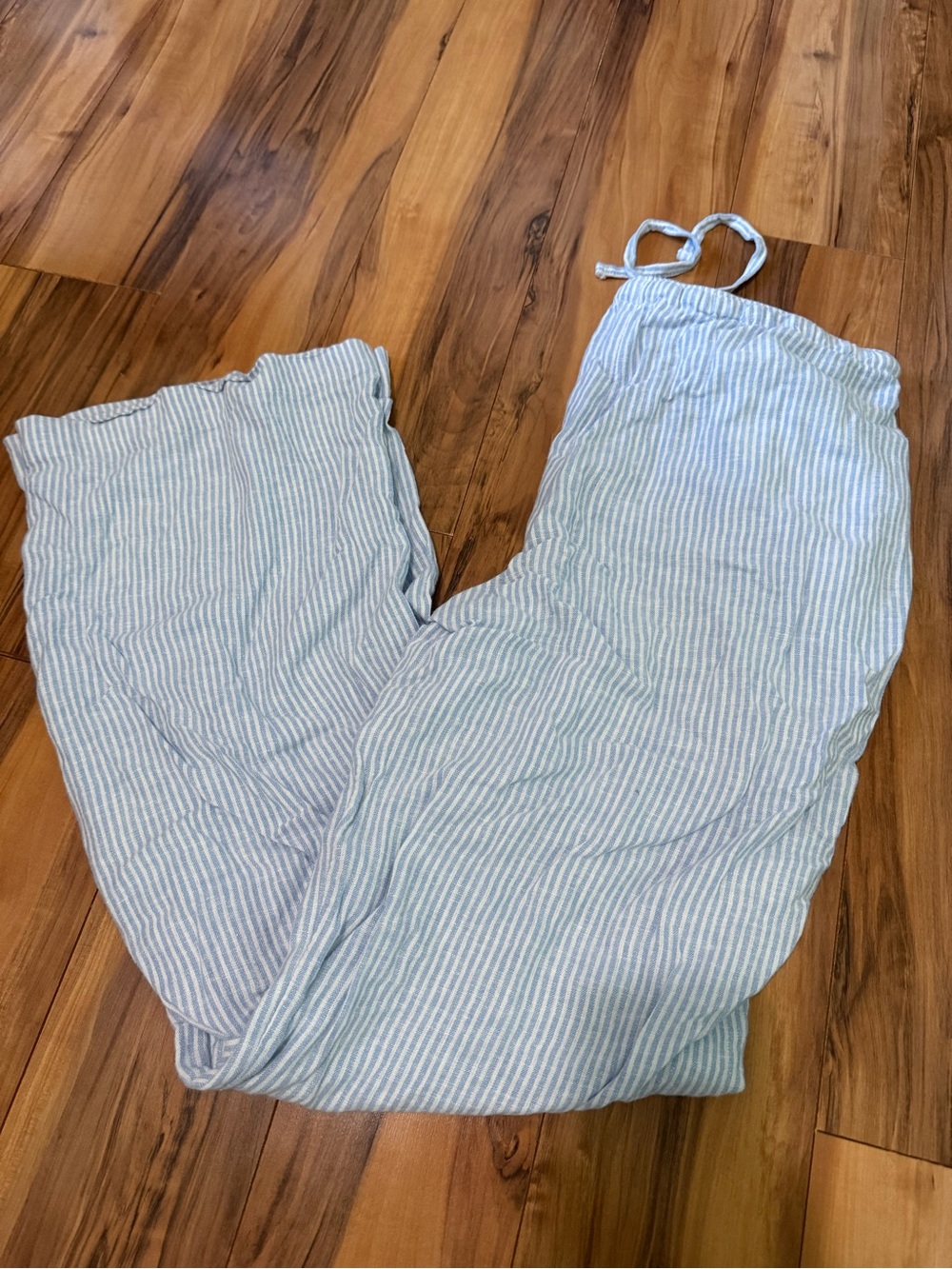 Light Blue Striped Pants